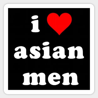 I Love Asian Men Sticker